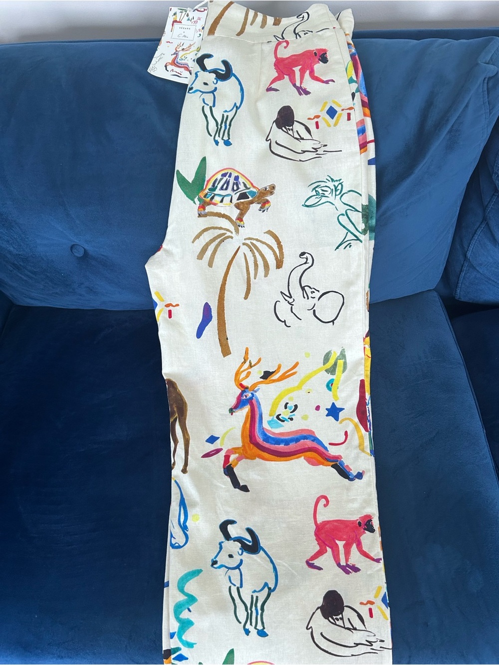NWT 🇫🇷 Sézane x G. Kero Jenson Trousers Pants Animal Print - Picture 6 of 16